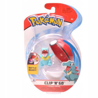Pokémoni - Pokemon figúrka - totodile + pokeball