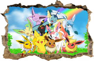 Pokémoni - Pokemon Wall Sticker Hole 3D 140x91 # 32