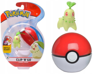 Pokémoni - Pokemon pokeball clip'n s cikorita figurine