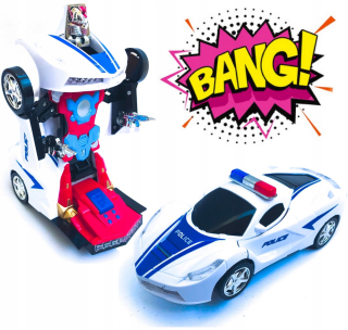 TRANSFORMERS - Polícia Auto Transformers svietia hru a jazdí