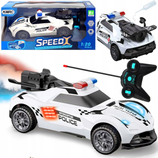 POLICEJNÉ RC AUTO RC AUTO PARNÉ DYMOVÉ SVETLÁ POLÍCIA