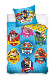 PAW Patrol - Posteľná bielizeň 100 × 135 Dog Patrol Skay Rocky Marshall