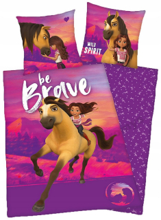 Spirit koník Mustang  - Linen 140x200 bavlnené duch Ghost Mustang Horses