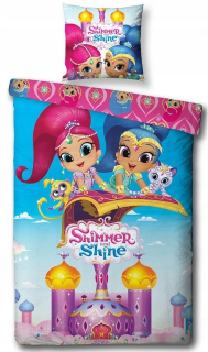 Shimmer a Shine - Posteľná bielizeň 140x200 Shine Shine Bábika Magic Carpet