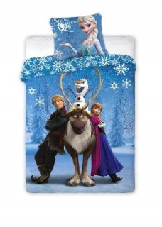 Elsa Frozen - Linen 140x200 Pozemok z ľadu Frozen Elsa Anna 105