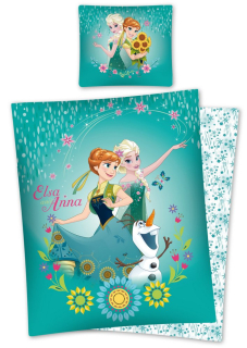 Elsa Frozen - Linen 140x200 Land of Ice Frozen Elsa Anna 14d