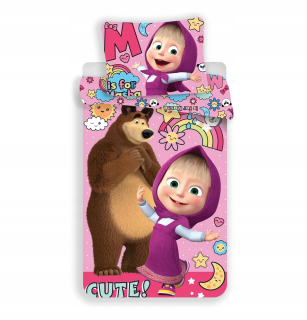 Máša a medveď - Linen 140x200 Masha Masha a Cotton Bear