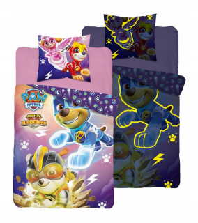 PAW Patrol - Posteľná bielizeň 140x200 psie hliadka žiariace v tme