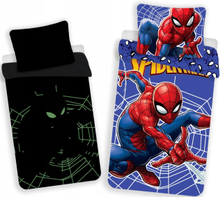 SPIDERMAN - Linen 140x200 spiderman žiariace v tme
