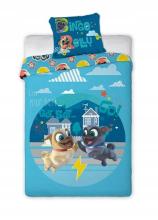 BING A PRIATELIA - Posteľná bielizeň 160 × 200 Bingo a Rolly Roly Bulldog psov