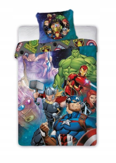 HULK - Posteľná bielizeň 160x200 obojstranné Avengers Hulk Thor Iron