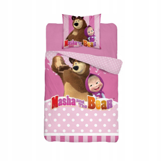 Máša a medveď - Posteľná bielizeň 160x200 Disney Masha a Bear Mash