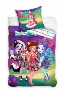 ENCHANTIMALS - Posteľná bielizeň 160x200 Enchantimals Dolls Chata Jelonek 3