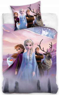 Elsa Frozen - Linen 160x200 Land of Ice Frozen Elsa Anna Olaf
