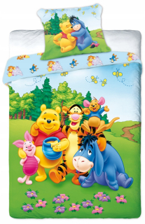 Medvedík Pú - Posteľná bielizeň 160x200 Winnie The Poh a priatelia