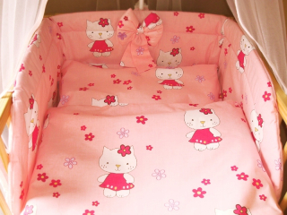 HELLO KITTY Linen 5 Elem do postele 135x100: Ahoj Kitty