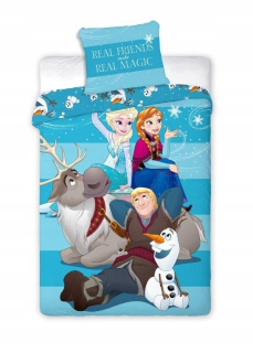 Elsa Frozen - Linová bavlna 140x200 Pozemok ľadu Frozen Film 2