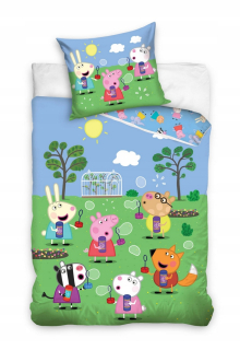 Pepa Pig - Bavlna Posteľná bielizeň 160x200 Pras Peppa Fun