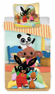 BING A PRIATELIA - Posteľné bavlnené bing 100x135 flop pando koko
