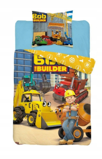Staviteľ Bob - Posteľná bielizeň Bavlna Bob Stavebné Rýpadlo 140x200