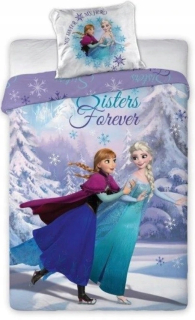 Elsa Frozen - Bavlna Linen mrazená krajina Ice 160x200 Elsa