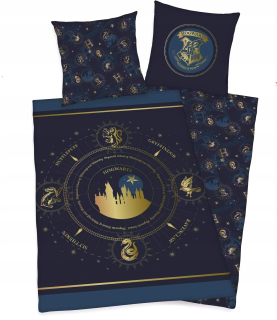 HARRY POTTER - Bavlna Posteľná bielizeň Harry Potter HOGWART 140X200