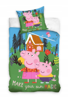 Pepa Pig - Bavlnené posteľná bielizeň Peppa 160 x 200