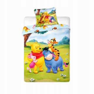 Medvedík Pú - Posteľná bielizeň 100x135 Winnie Mini Mici Patrol
