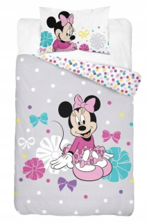 Minnie Mouse - Obojstranná posteľná bielizeň 100x135 Mouse Minnie Mini Miki