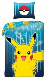 Pokémoni - Obojstranná posteľná bielizeň 140x200 Pikachu Pokemon