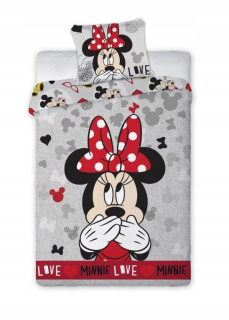Minnie Mouse - Obojstranná posteľná bielizeň 160x200 myš Minnie Mickey