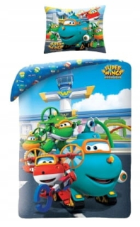 SUPER WINGS - Obojstranná bielizeň bavlna 140x200 Super Wings