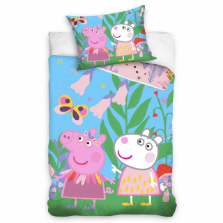 Pepa Pig - Detská posteľná bielizeň 140x200 Prasa Peppa Peppa