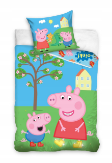 Pepa Pig - Detská posteľná bielizeň 160x200 George Pras Peppa 40