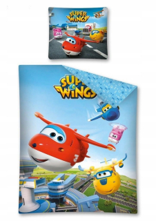 SUPER WINGS - Detská posteľná bielizeň 160x200 Airplanes Super Wings 05