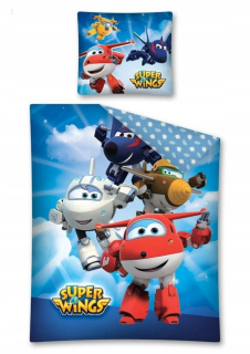 SUPER WINGS - Detská posteľná bielizeň 160x200 Airplanes Super Krídla 06