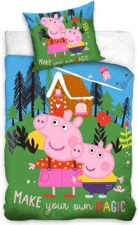 Pepa Pig - Detská posteľná bielizeň Peppa Bavlna 140x200