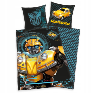 TRANSFORMERS - Detská posteľná bielizeň 140x200 Transformers Bumblebee