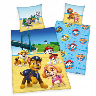 PAW Patrol - Flannel Posteľná bielizeň PSI PATROL 140X200 pre dieťa
