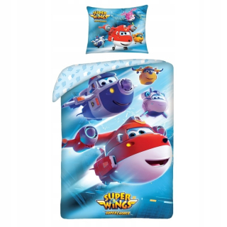 SUPER WINGS - Linová set bavlna 140 * 200 Super krídla