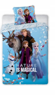 Elsa Frozen - Licencia bielizeň 160x200 mrazená krajina ľadu