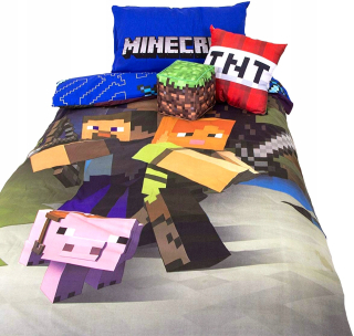 Pokémoni - Posteľná bielizeň Minecraft Pokemon 140x200 Lego bavlna 24h