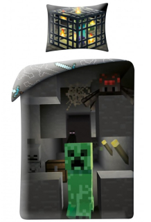 MINECRAFT - Posteľná bielizeň Minecraft Steve Alex Baby Back bavlna 140
