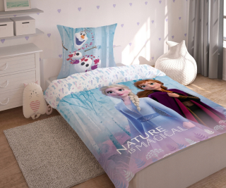 Elsa Frozen - Mládežnícka bielizeň bavlna 160x200 Pozemok ľadu