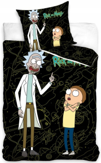 Rick and Morty - Mladoká posteľná bielizeň Rick a Morty 160x200