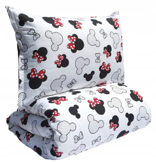 Minnie Mouse - Linová myš Minnie Miki 160x200 biela bavlna