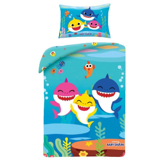 Detská posteľná bielizeň 100 x 135 cm Baby Shark