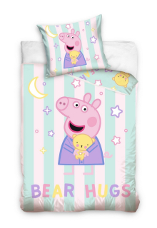 Bavlnené posteľné obliečky pre bábätká 100 × 135 cm PEPPA PP191035