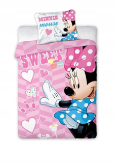 Minnie Mouse - Detská posteľná bielizeň pre detskú postieľku 100x135 Minnie