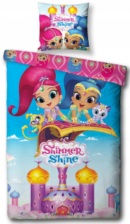 Shimmer a Shine - Posteľná bielizeň Sharmmer Shine Bill Princess 140x200